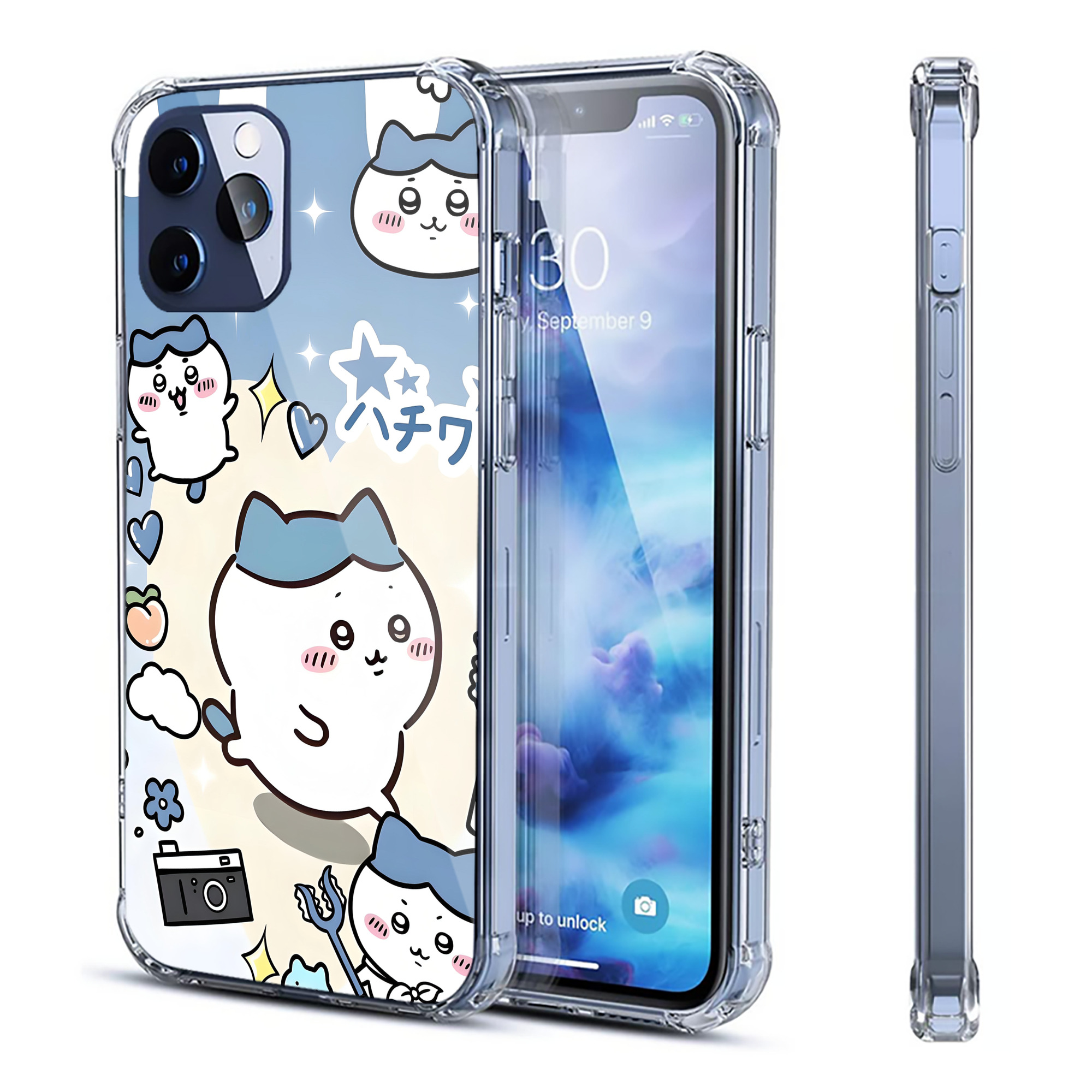 （画像用） ちいかわ Chii-kawa 【iPhone 12シリーズ対応】透明スマホケース（クリアソフトケース）
